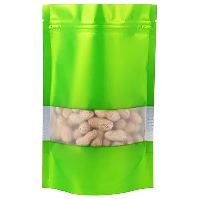 Colored Self-supporting Self Sealing Bag Aluminum Foil Sealed Biscuit Flower Tea Sealed Pocket Candy Facial Mask Gift Window Bags