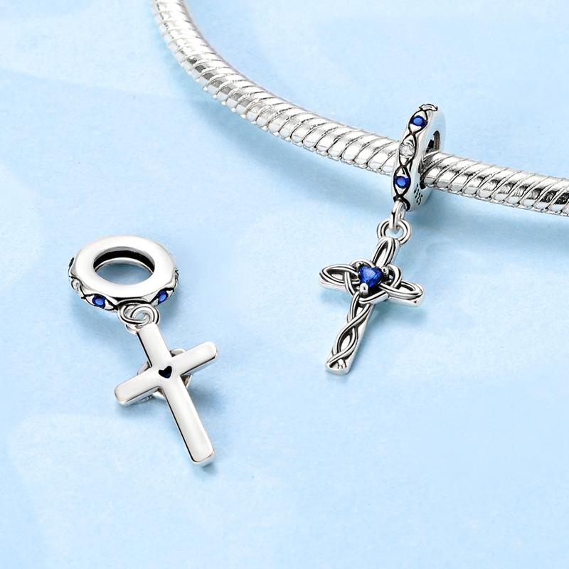 Copper Jesus Bible Cross Devil'S Eye Charms Lovely Beads Fit Original Bracelet Lovely Diy Jewellery Party Gifts