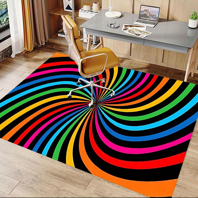 1PC Colorful Swirl Extra Large Non Slip Floor carpet, Office, family, bedroom, Studio Large Area Rug Indoor Rugs, , Vibrant Colors
