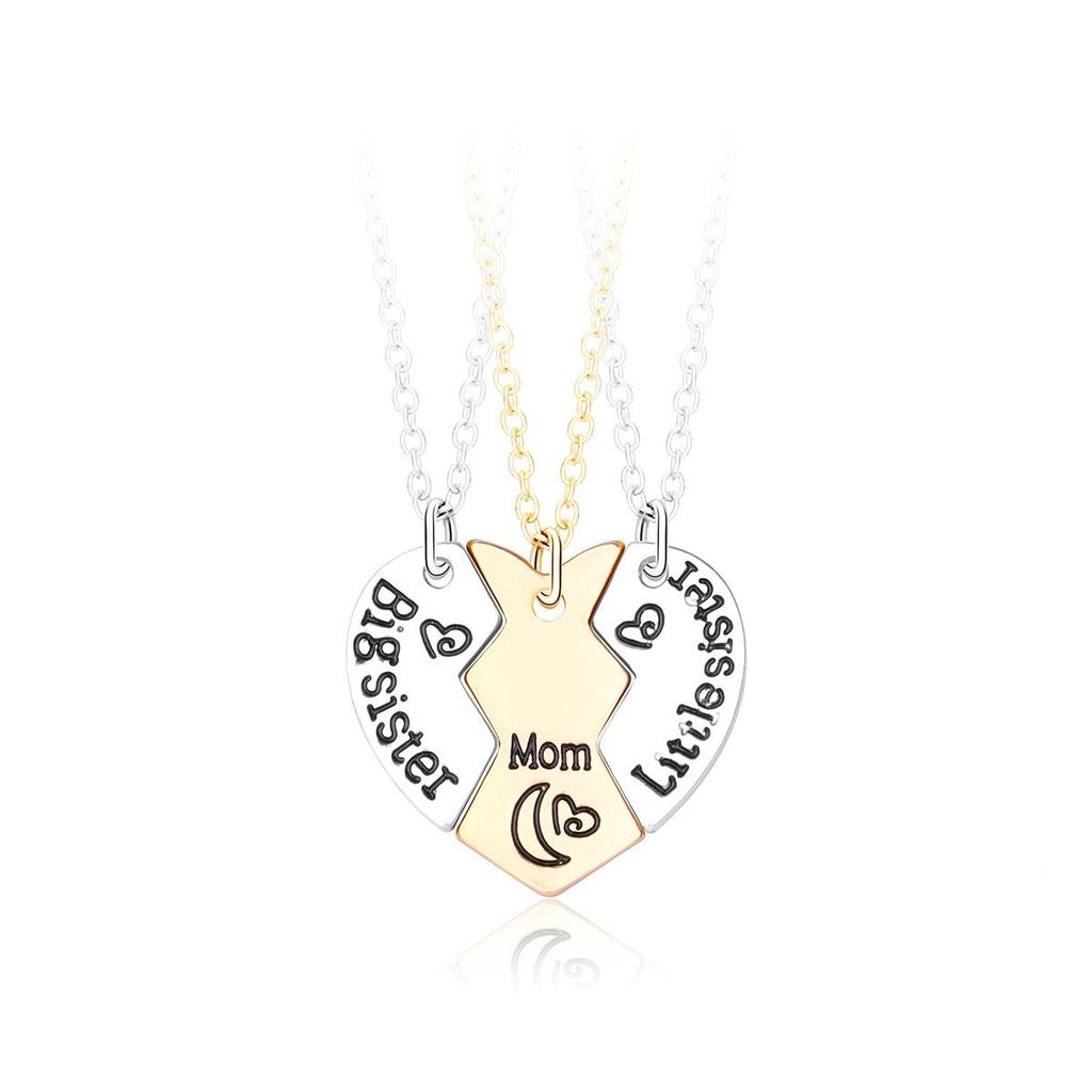 Звезда Луна Цепочка на троих Высокий Дизайн Сплав Капля Сращивание Круглый Набор Подвесок Ожерелье