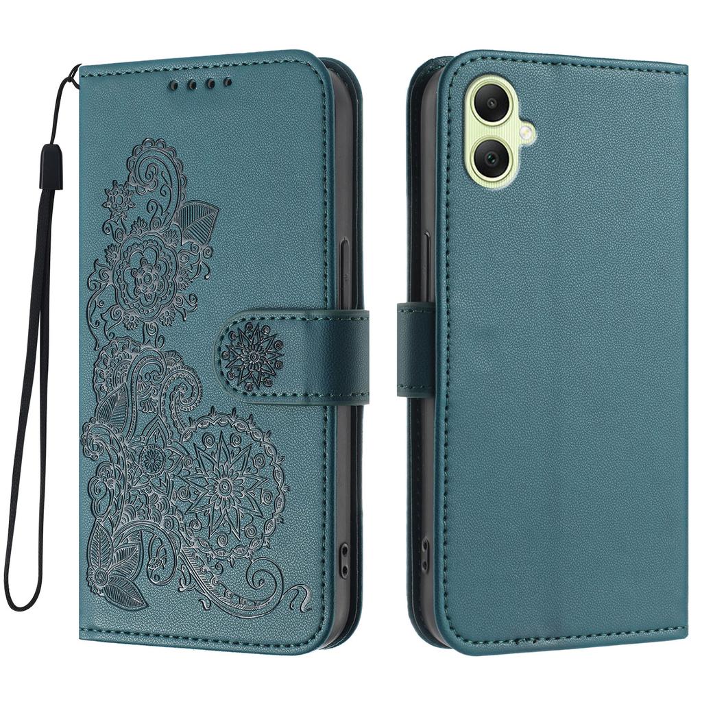 For Samsung Galaxy A06 5G/Galaxy A06 4G Phone Cases Mandala Flower Leather Wallet Mobile Cover with Strap