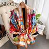 High-quality Luxurious Silk Scarves Headband Scarfs Neck Scarf For Women Chain Silk Scarf Women's Decorative Shawl