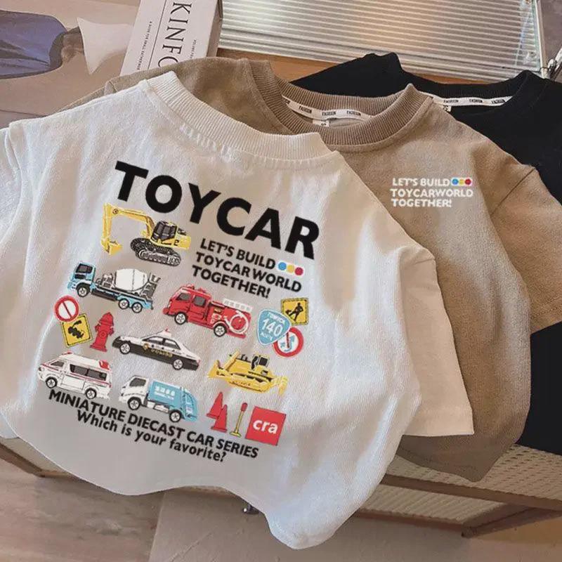 Детские летние футболки унисекс из чистого хлопка - с короткими рукавами, свободного кроя, с круглым вырезом для мальчиков и девочек