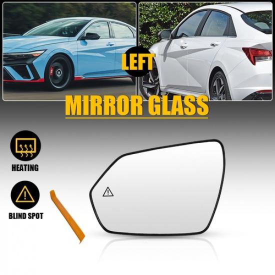 Mirror Glass For Hyundai Elantra -25 Driver Passenger Side Heated Blind Spot