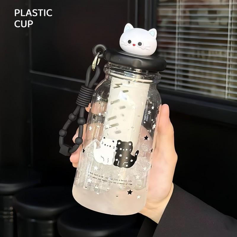 Cute Cartoon Star Stainless Steel Water Bottle Girls Portable Pocket Cup Students
