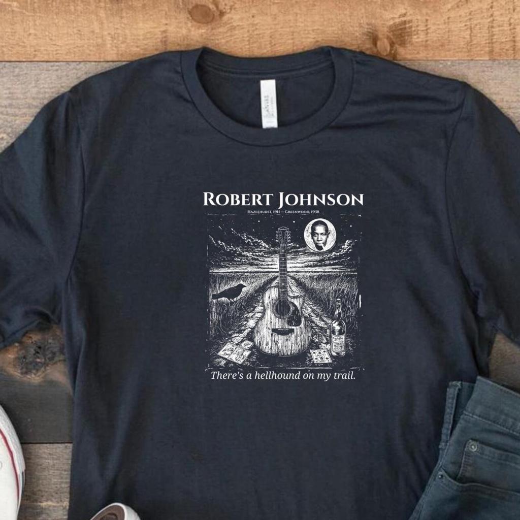Robert Johnson Unisex T-Shirt and kids tshirt — Delta Blues Dark Academia Music History Tee