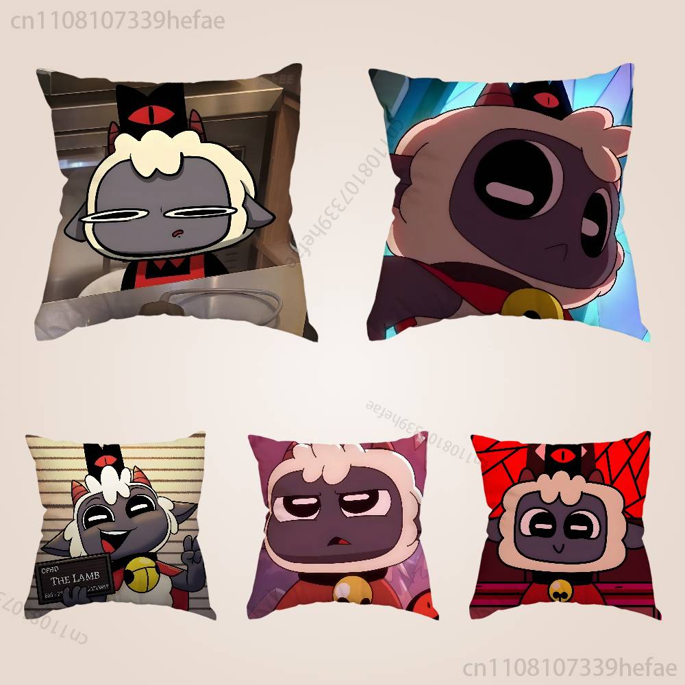 CCult of the Lamb Game Pillow Cases for Bedroom Living Room Sofa Home Decor Polyester Cushion Cover with Zipper