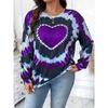 Футболка женская весна осень модная рождественская повседневная с принтом любви 3D принтованная футболка с круглым вырезом и длинными рукавами
