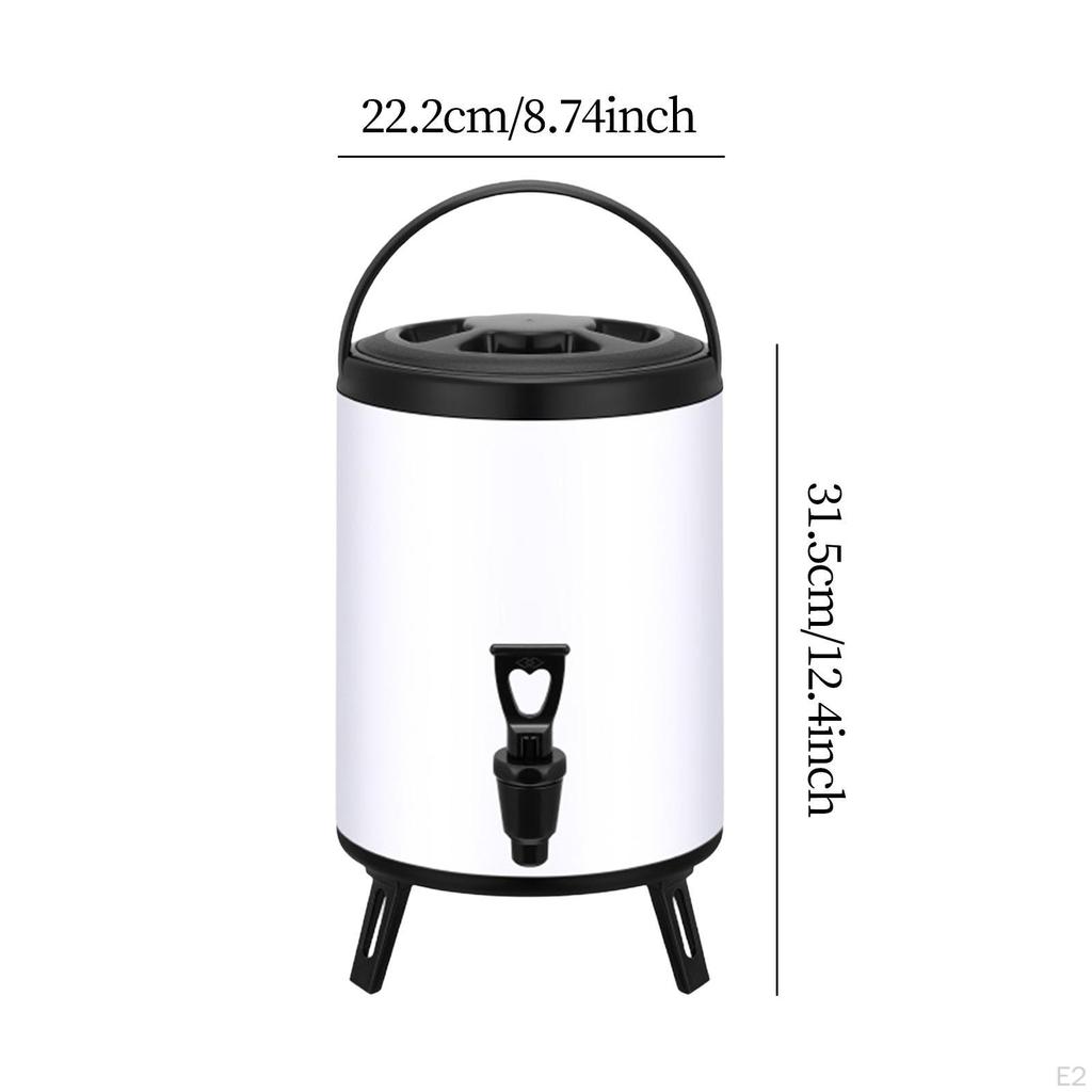 Изолированная чайная бочка с краном, кастрюли для хранения чая для мероприятий, вечеринок, свадеб, 6 л