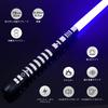 YDD Saber Lightsaber RGB 16 Color Change Metal Aluminum Pattern Ghost Premium Force FX Black Series Lightsaber with 3 Mode Sound Enables Authentic