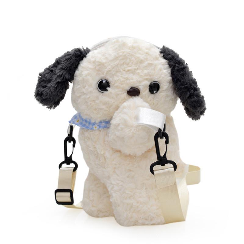 Очаровательная плюшевая сумка через плечо для детей в виде собаки Пудинга, милый мультяшный рюкзак с куклой для детей