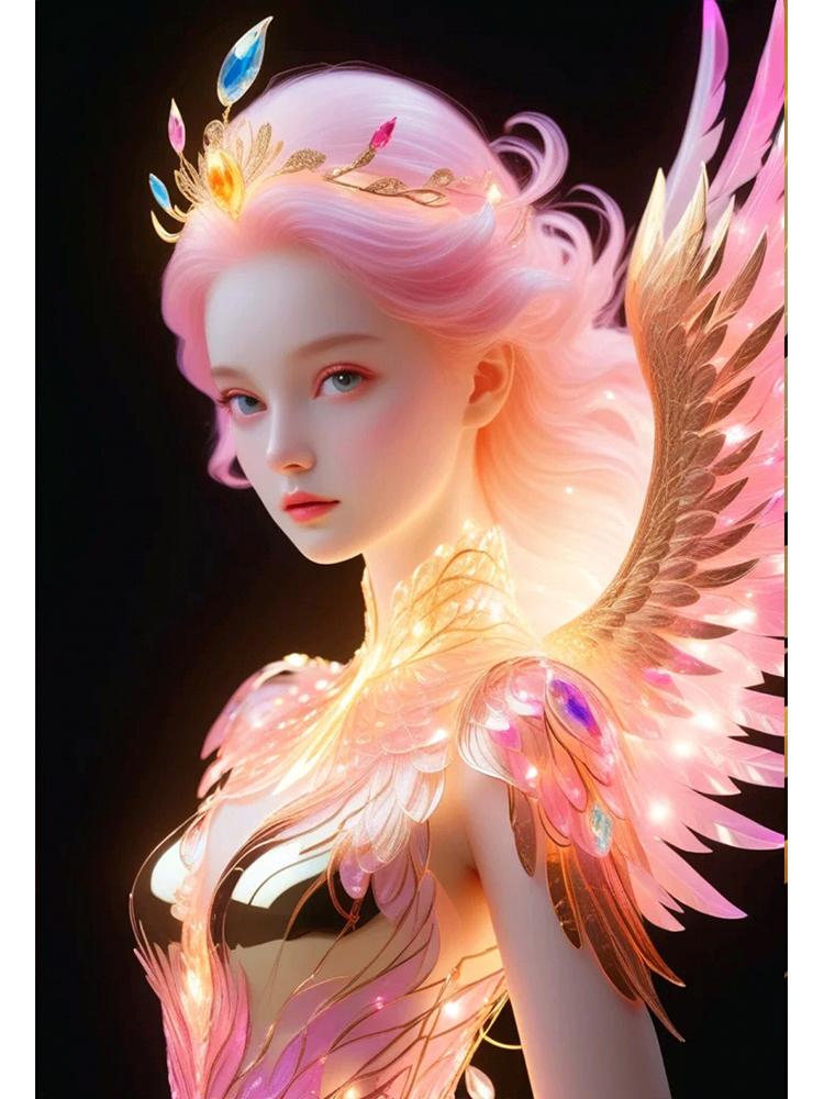 5D DIY Алмазная картина Ангел Крылья девушки Полный круг Квадратная Алмазная мозаика Вышивка Картина Новый продукт Цветное украшение для дома