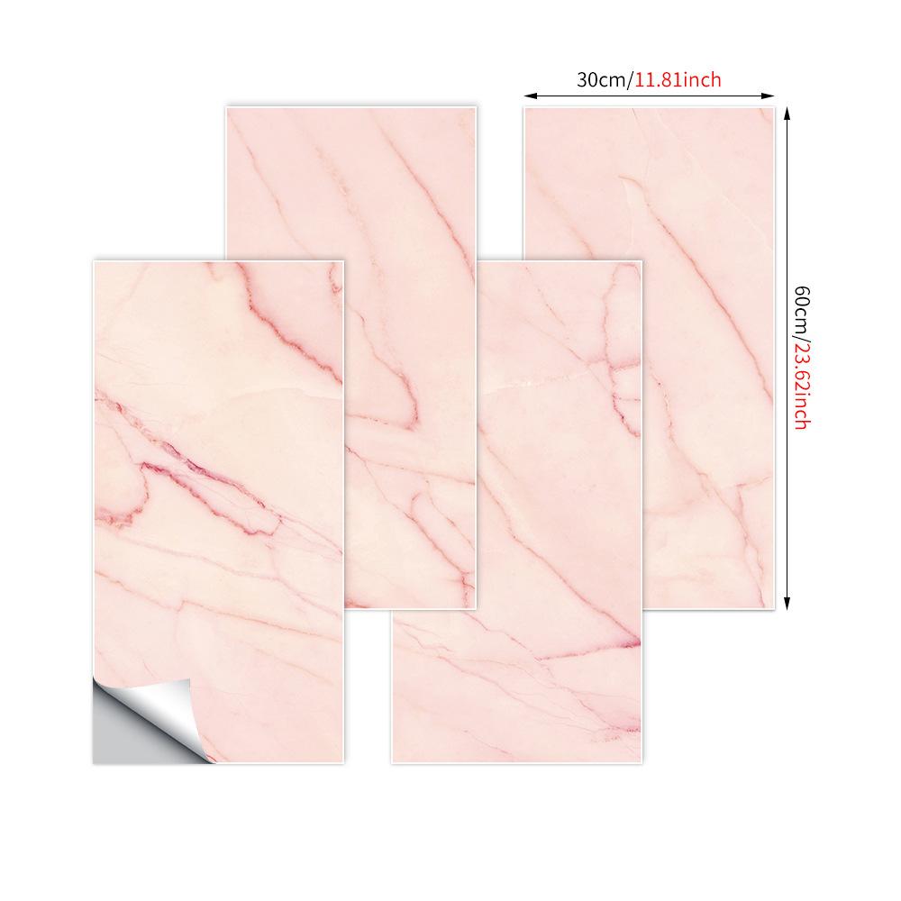 Дом Мэйдзи Простая аренда дома Ремонт Наклейка на мраморную плитку Розовые обои Самоклеящиеся Спальня Mfs08