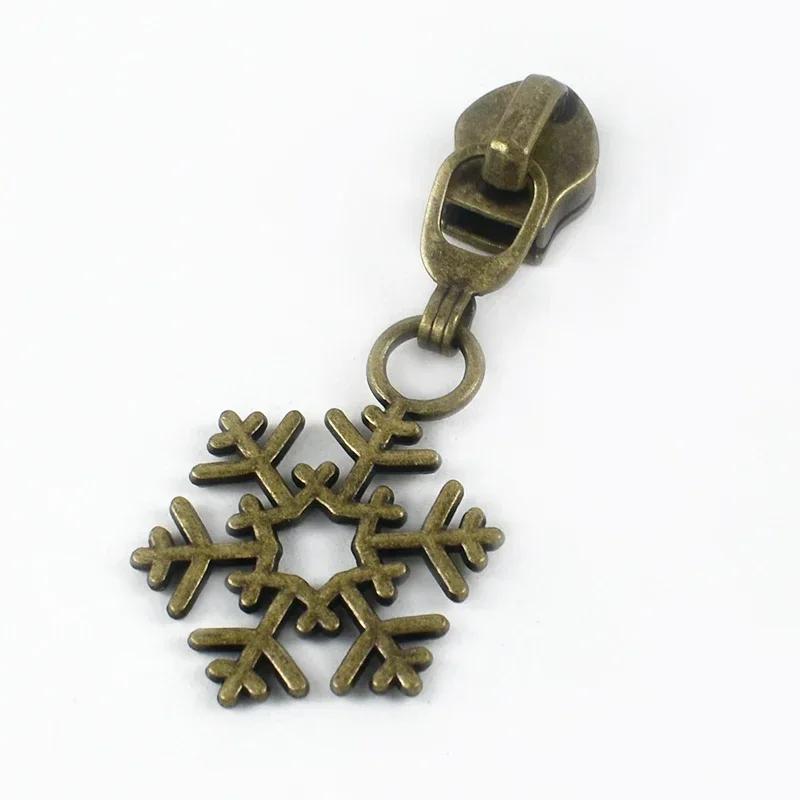 Meetee 5-20 шт. 5# Слайдер для нейлоновых молний, головка молнии из цинкового сплава, декор, бронзовый пуллер для молний, аксессуары для шитья куртки, пальто