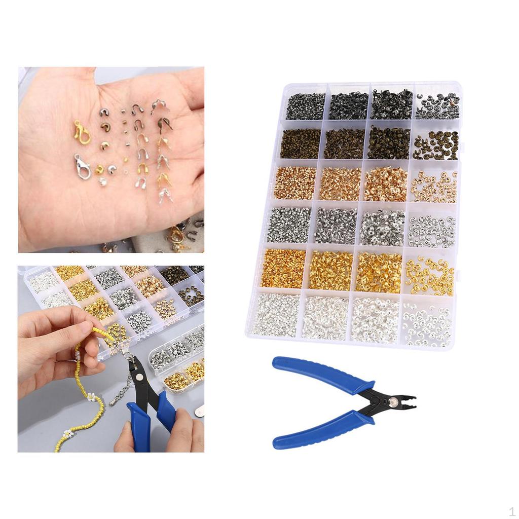 Бусины для изготовления ювелирных изделий, плоскогубцы, проволочные защитные приспособления с трубкой для хранения, разные цвета