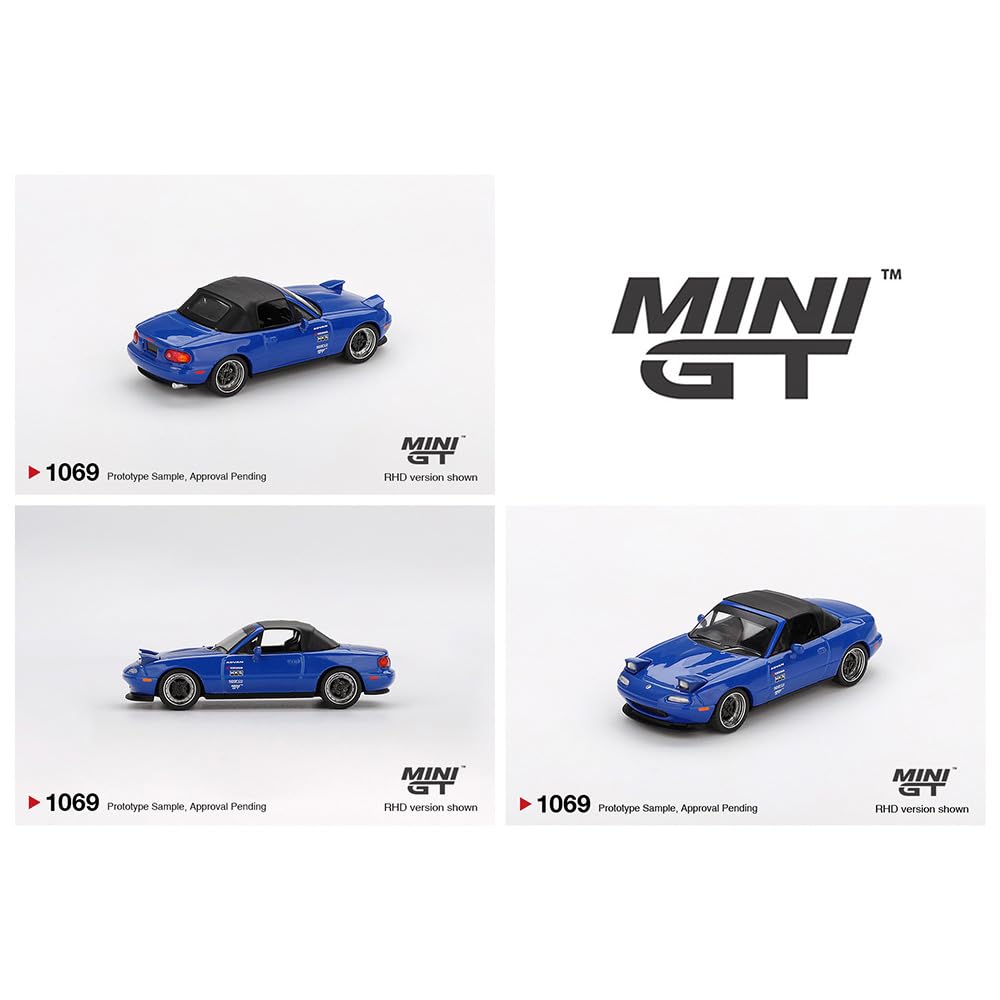 MINI GT масштаб 1:64 MAZDA MIATA MX-5 (Не Доступно) ОТРЕГУЛИРОВАННАЯ ВЕРСИЯ (ТЕМНО-СИНИЙ) США MiJo Toys Эксклюзив Mazda Miata MX-5 (Не Доступно) Настроенная версия (Темно-синий) MGT01069-BL