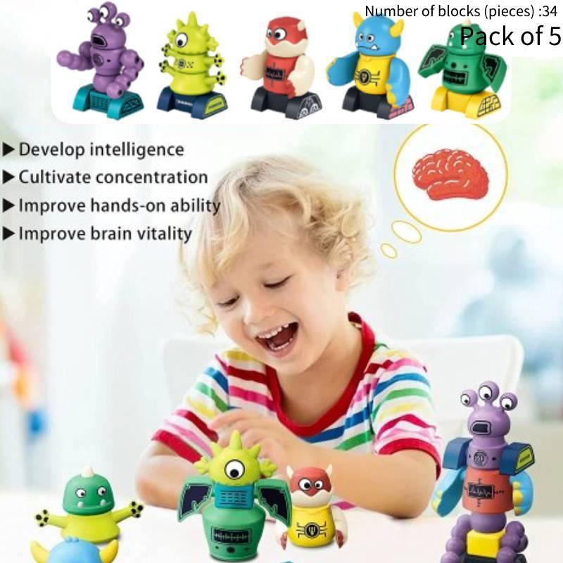 Магнитный летающий диск игрушка-монстр для детей 3-6 лет набор для сборки самолета сделай сам с магнитными блоками пластиковый материал размер 38*33*7,6 см