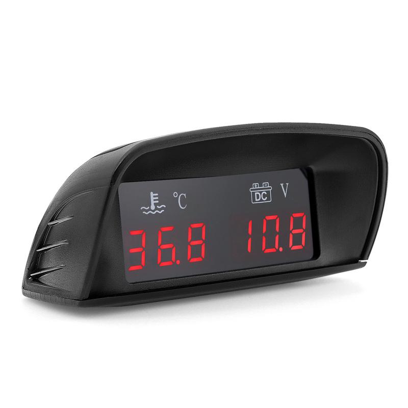 2 IN 1 Water Temperature Gauge Digital Led Voltmeter For Car Truck Motorcycle Car Temperature Sensor 10mm 1/8 NPT Celsius Degree
