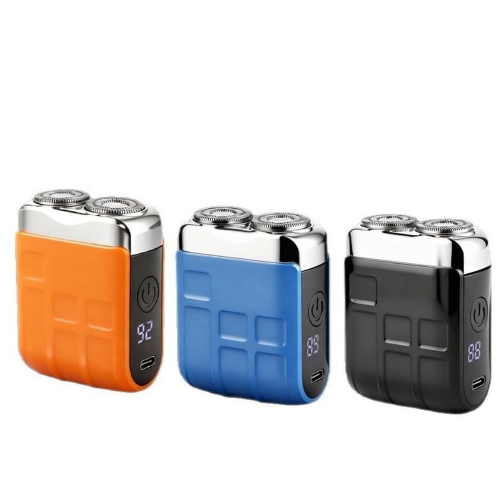 Type-C Charging Mini Electric Shaver Waterproof Design Portable Rotary Razor Smart Shaver  Husband