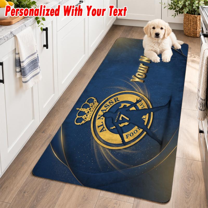 Cristiano Ronaldo Custom Name Flannel Rug Kitchen Mat Non Slip Floor Carpet Personalized Home Decor