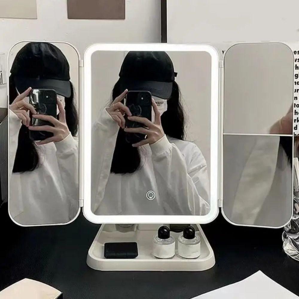 Косметическое зеркало с 3-кратным/2-кратным/1-кратным увеличением, регулируемое вращение на 180°, зеркало для макияжа