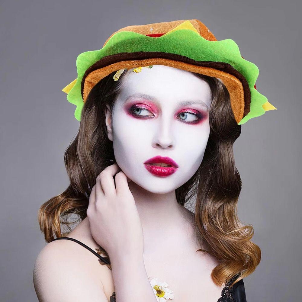 Cartoon Decorative Fries Hat Cute Halloween Cap Beach Cap Photo Props Cap  Birthday Props