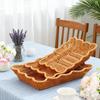 3 Pieces Imitation Rattan Basket Snack Storage Multifuctional Bin Organizer Food Serving Holder