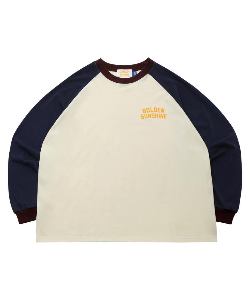 GOLDEN SUNSHINE Colorblock Raglan Long Sleeve_Cream
