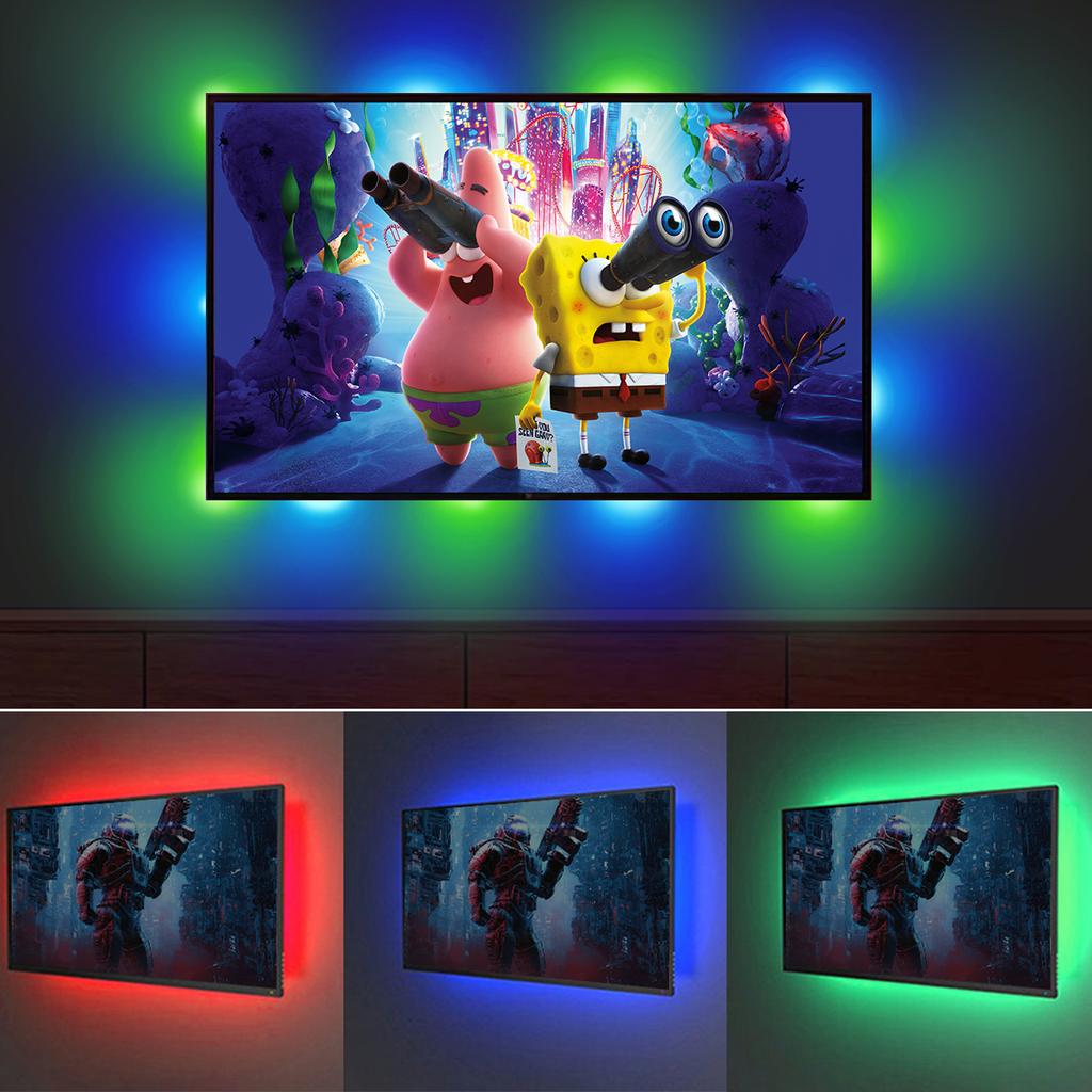 Водонепроницаемая светодиодная лента USB 5 В, меняющая цвет, 2835 RGB, светодиодная лента для телевизора, гибкая лампа, лента для подсветки игровой комнаты, декор