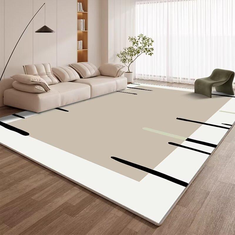 Современный Геометрический Ковер Гостиная Мода Простой Стиль Декорация Мягкие Большие Ковры Спальня Прикроватные Нескользящие Моющиеся Коврики для Пола
