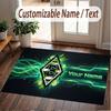 Custom Rug Borussia Mönchengladbach Pattern Print Name Text Soft Non‑Slip Floor Carpet for Home Indoor Decoration