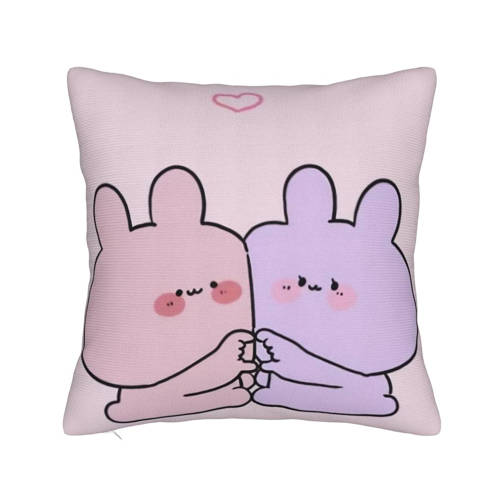 Asamimichan and Anemimi Printed Pillowcase Cushion Cover Throw Pillow Cover Warm Living Room Decorations Square Multi-Size