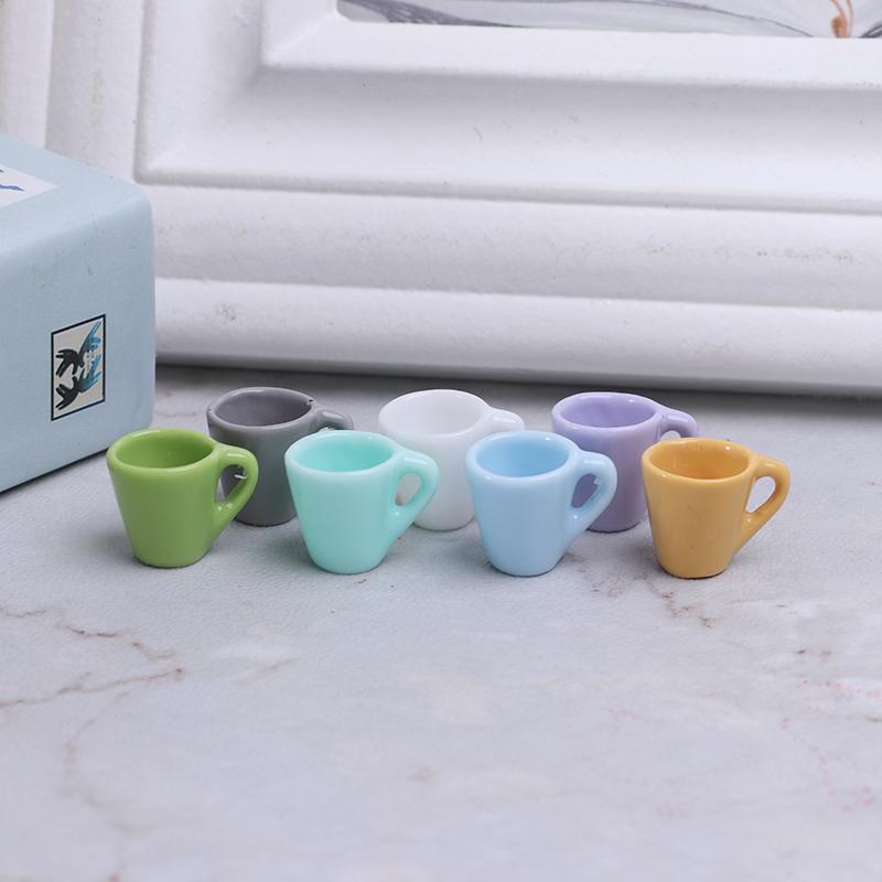 10Pc 1:12 Dollhouse Miniature Mug Water Cup Model Kitchen Accessories Toys