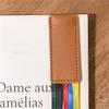 2 Pcs Book Markers with Colorful Ribbons PU Leather Reading Bookmarks Ribbon Page Markers for Book Lovers