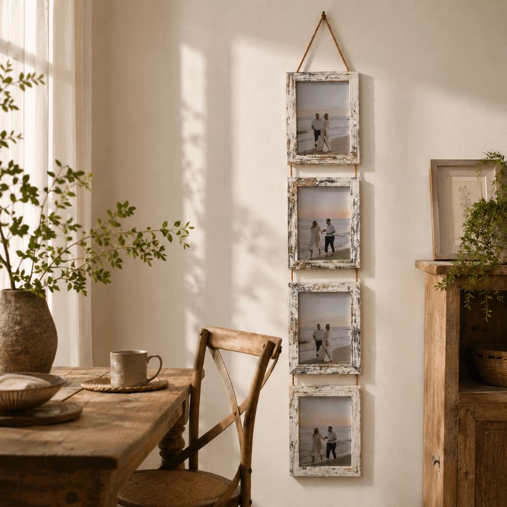 Linked Photo Holder Wall Art Picture Frame 6-Inch Vertical Photo Wall  Bedroom
