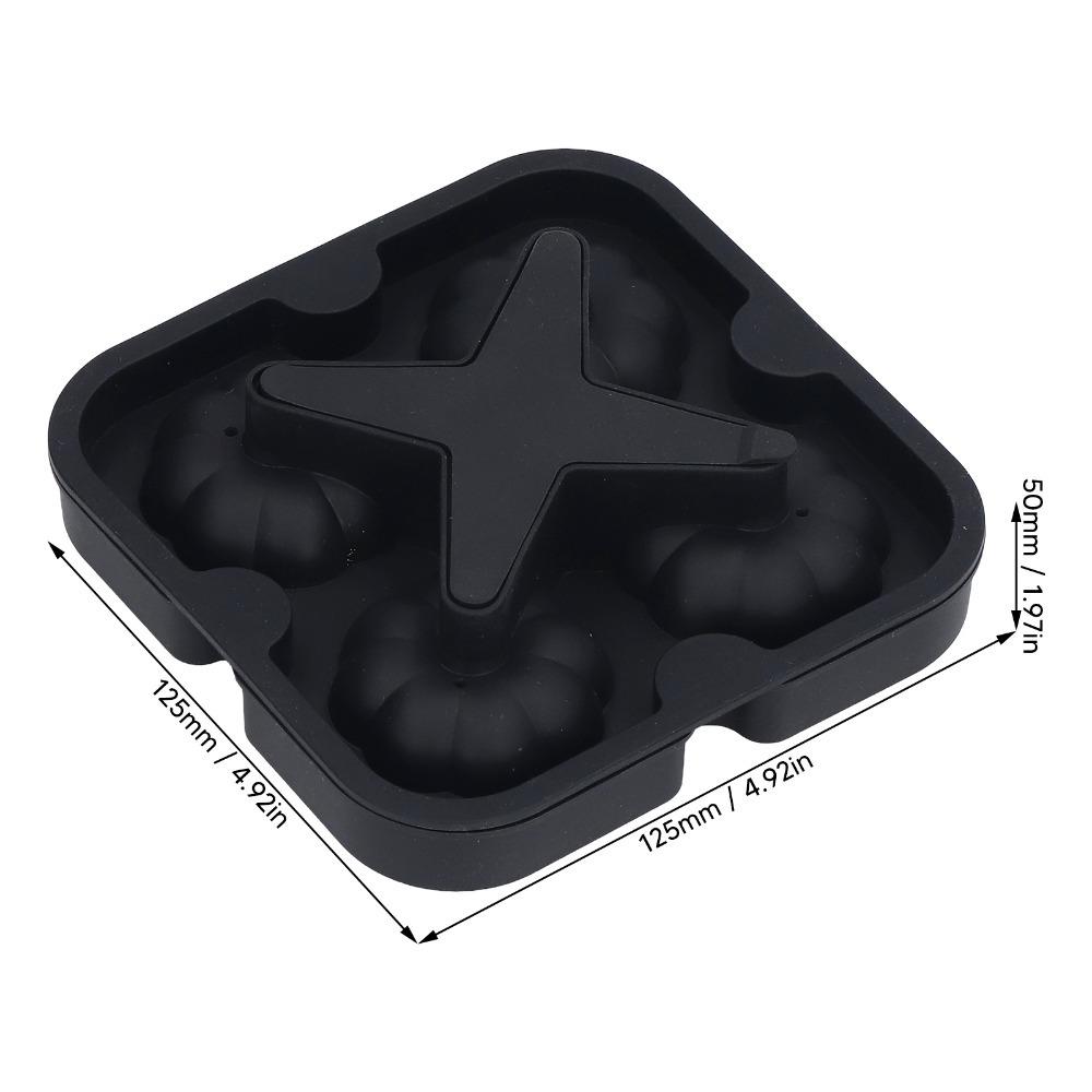 3D Pumpkin Shape Whiskey Ice Mold Silicone Ice Ball Maker Mold Durable Pumpkin Ice Ball Mold Home