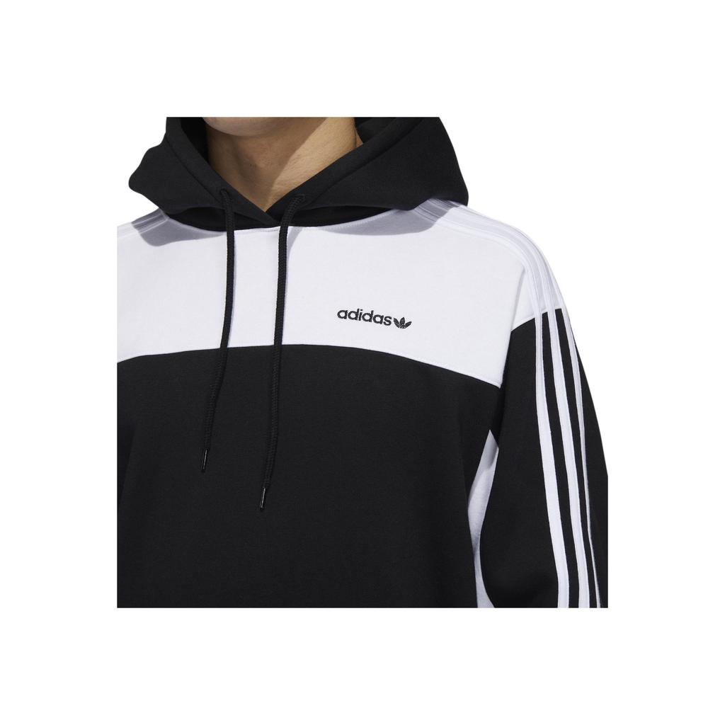 Adidas Оригинальная толстовка с логотипом трилистника и цветными блоками, мужская толстовка с капюшоном, черный, белый цвет GD2077