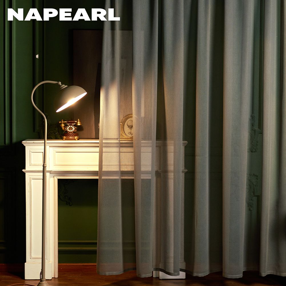1PC NAPEARL Diamond Lattice Hollow Out Tulle Curtain Modern Elegant Living Room Sheer Curtain For Home Decor