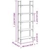 VidaXL Bibliothèque à 5 niveaux chêne fumé 60,5x24x166,5 cm 838865