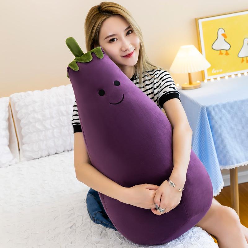 Creative face-changing eggplant doll ragdoll funny eggplant doll plush toy cute sleeping pillow
