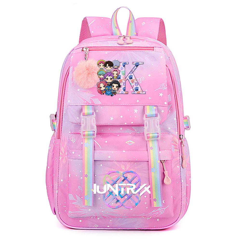 26 English Letter K-Pop Demon Hunters Printed Large Capacity Waterproof Backpack Teenger Student Girl Boy Schoolbag Bookbag waterproof Travel Bag