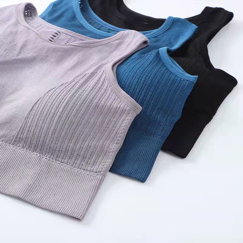 Женский спортивный бюстгальтер без косточек, шок, быстросохнущее нижнее белье, анти-сборка, стереотипная красота, полый жилет со съемной нагрудной накладкой, жилет для йоги