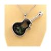 Pierres et Minéraux. Collier Grenat Tsavorite brut. Modèle guitare.