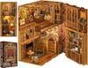 CuteBee DIY Book Nook Kit Dollhouse Kit Miniature House Kit BookNook Suitable for Teenagers Adults Birthday Gift Decorations Collection Artwork with