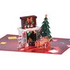 3D Christmas Fireplaces Greeting Card Festive Warm Wishes and Celebrations Holiday New Year Present