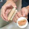 Double Sided Wooden Nail Brush Portable Fingernail Toenail Cleaning Scrub Brush Multifunctional Nail Care Tool for Men Women Daily Use