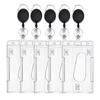 1/5Pcs Badge Reel Clip Credit Card Cover Bus Card Cover Case Retractable Badge Holder Badge Clip Heavy Duty ID Holder NEW