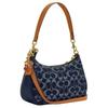 Coach Тканевая сумка на плечо Teri 24 с принтованным логотипом и искусственной кожей, средняя, джинсово-синяя, женская, CAF82-IMXIA