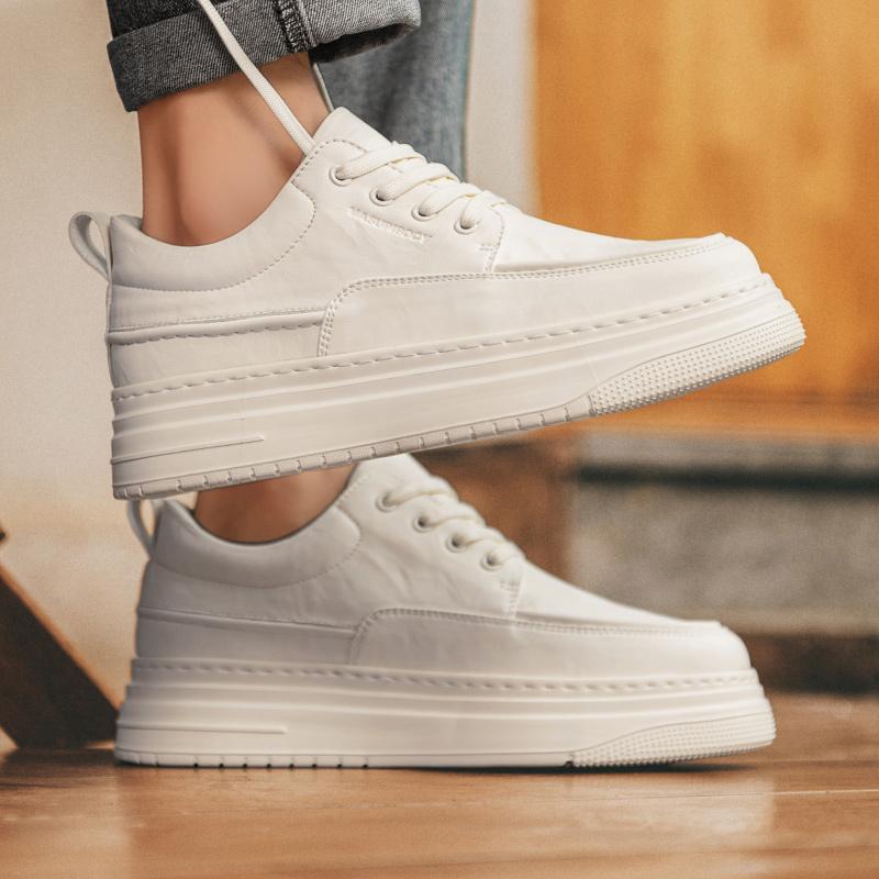 Модная спортивная повседневная обувь на толстой подошве, трендовый минималистичный стиль, ежедневный комфорт, качество, для молодежи и взрослых, черная обувь на шнуровке