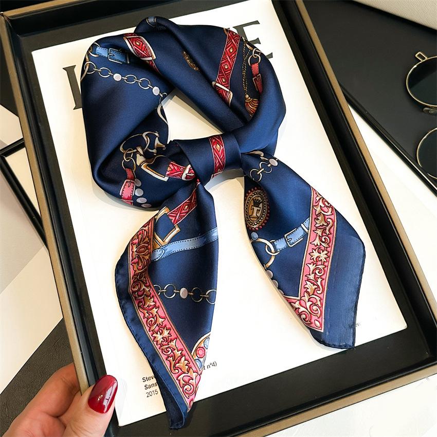 Luxury Brand Skinny Neckerchief Scarf For Women Satin Silk Ribbons Bandana Ladies Neck Tie Wrist Wrap Shawl Echarpe